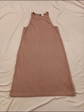 Old Navy High Neck Ribbed Mini Dress Racer Back Women's Size XL In Rare Earth
